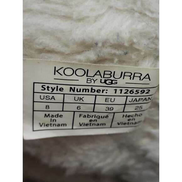 Koolaburra by UGG Ankle Boots Women Clear Waterproof Faux Fur Size 8 Brown Trim - Picture 8 of 9